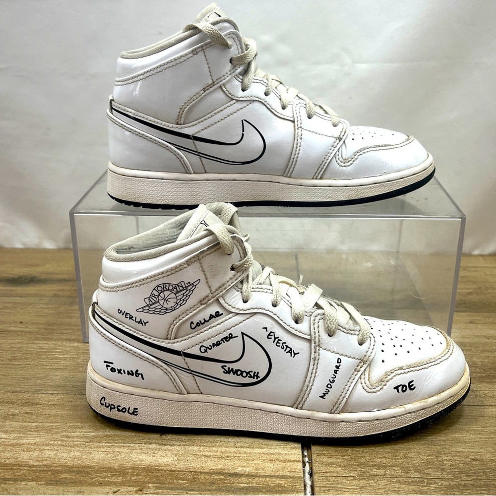Air Jordan 1 Mid‎ Schematic Size 1.5Y (GS) DQ1866-100
